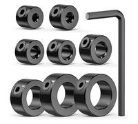 Zorlun Adjustable Drill Depth Stop Bit Collar Set Positioner Limit Ring Allen Wrench Tighten The Stopper Set-Screws Woodworking Tool