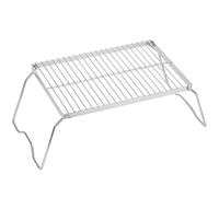 ZORMY 17" Large Folding Campfire Grill, 304 Stainless Steel Firepit Grill Grate, Heavy Duty Portable Camping Grill with Carrying Bag, Gas BBQ Grill Grate for Backpacking, Hiking, Picnics (Medium)