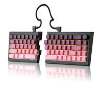 ZORNHER ST68 Wireless Ergonomic Split Mechanical Keyboard,65% Pink & Purple Custom Creamy TKL Keyboard with Knob,Lighted Up PBT Keycaps,Pre-lubed Clicky Switches,Hot-Swappable,RGB Backlit