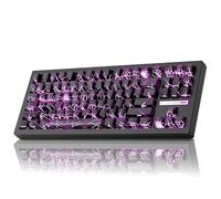 ZORNHER ZH870 Wireless Gaming Mechanical Keyboard,80% Black Custom Creamy Sound Keyboard with Spider Web IMD PC Keycaps,Creamy Sounding Linear Switches,Hot-Swappable,RGB Backlit,2.4GHz/USB-C/BT5.0