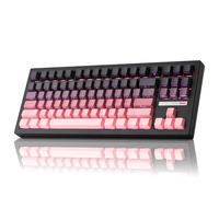 ZORNHER ZH870 Wireless Mechanical Gaming Keyboard,80% Pink & Purple Custom Creamy Sound Keyboard with Shine Through PBT Keycaps,Pre-lubed Linear Switches,Hot-Swappable,RGB Backlit,2.4GHz/USB-C/BT5.0