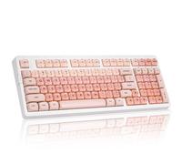 ZORNHER ZH980 Foundation Mechanical Keyboard,95% Pink Creamy Keyboard with Number Pad, Full Size Girly Gaming Keyboard Cute,Jelly MOA Round Profile Keycaps,Creamy Sounding Linear Switches