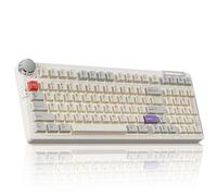 ZORNHER ZH980 Pro Wireless Mechanical Keyboard, 95% White Gaming Keyboard, Full Size Gaming Keyboard with Number Pad, Creamy Keyboard, Dual Shot Keyboard, Creamy Sounding Linear Switches