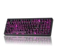 ZORNHER ZH980 Wireless Mechanical Keyboard,95% Creamy Keyboard with Number Pad,Hot-Swappable Custom Gaming Keyboard,Shine Through Spider Web PC,Creamy Sounding Linear Switches,Full Size