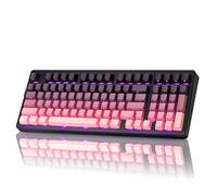 ZORNHER ZH980 Wireless Mechanical Keyboard,95% Pink Creamy Keyboard with Number Pad,Gaming Keyboard with Number Pad,Lighted Up PBT Keycaps,Creamy Sounding Linear Switches,Full Size