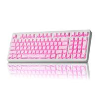 ZORNHER ZH980 Wireless Mechanical Keyboard,95% White Creamy Keyboard with Number Pad,Hot-Swappable Custom Gaming Keyboard,White Topographic Keycaps,Creamy Sounding Linear Switches,Full Size