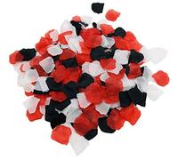 zorpia 1200PCS Artificial Silk Rose Petals White Red Black Flower Petals for Wedding Flower Girl Table Centerpiece Aisle Runner Party Dinner Table Decoration