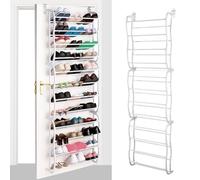 Zorpupoa 36 Pair Over The Door Shoe Rack Holder, 12 Layers Wall Hanging Shoes Closet Fancy Buying Shoes Shelf Storage Organizer Space Saving Organizer