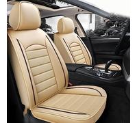 ZORQ Leather Car Seat Cover Sets for BMW Serie 3 E90 Models, Beige Style, Waterproof, Adjustable, Non-Slip Base, Easy to Clean