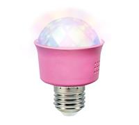 ZORQ LED Ball Bulb Lamp - Disco LED Strobe Lamp Rotating Bulb,Reusable RGB Multi Changing Color Light, Party Bulbs for Discotheques, Banquets, Bars, Pubs