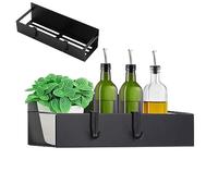 ZORQ Magnetic Fridge Organizer, Rack Magnetic Refrigerator Shelf Organizer, Moveable Wall Mount Shelf Organizer, Organizer with 2 Hooks for Kitchen Organization and Storage