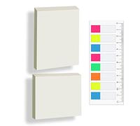 ZORRA 260 PCS Clear Sticky Notes Book Tabs, Clear Sticky Notes with Sticky Tabs, Self-Stick Note Set for Students, Reading, Learning, School and Office(260 PCS, Clear)