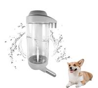 Zorrasxy No-Drip 350ml Pet Water Bottle for Dogs & Small Animals (Rabbit/Hamster/Guinea Pig) - Adjustable Cage-Mounted Dispenser with Detachable Leak-Proof Design for Kennels/Crates, Grey