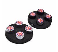 Zorratin 4X Chrome Union Jack British Flag Tire Valve Stem Cap Cover for BMW Mini Cooper r50 r53 r56 r56n f55 f56 r55 r52 r57 r58 r59 r60 r61 jcw OEM