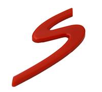Zorratin Red S S Letter Rear Trunk Boot Lid Hatch Tailgate Emblem Badge for Porsche 911 Carrera 991 Panamera Boxster Macan Cayenne Turbo 2011+ 2012 2013 2015 2017 2018