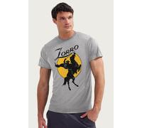Zorro Men's And Tornado Sunset Silhouette T-Shirt in Mid Grey | Size: 2XL Zorro Mid Grey 2XL
