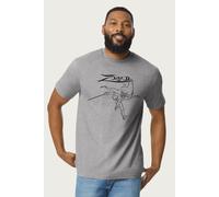 Zorro Men's Bullwhip & Sword Drawing T-Shirt in Mid Grey | Size: Medium Zorro Mid Grey M