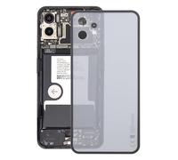 ZORSOME Battery Back Cover Replacement Compatible with Nothing Phone 1 A063,Replacement Glass Battery Door Back Cover (Transparent Black)