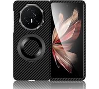 ZORSOME Compatible with Honor Magic V3 Carbon Fibre Case with Kickstand,Lightweight Magnetic Ultra Thin PC Protective Stand Cover Case for Magic V3,Black