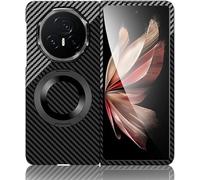 ZORSOME Compatible with Honor Magic V3 Carbon Fibre Case with Kickstand,Lightweight Magnetic Ultra Thin PC Protective Stand Cover Case for Magic V3,Black+Grey