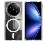 ZORSOME Compatible with Vivo X Fold 5 5G Phone Case Compatible with Strong Magnetic Ring, Transparent Ultra Slim Hard PC Shockproof Full Coverage Clear Hing Cover