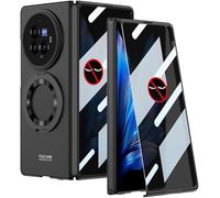 ZORSOME Slim Fit Case for Vivo X Fold 3 Pro, Built-in Privacy Screen Protector, Ultra Thin PC Magnetic 360° Rotatable Kickstand Shockproof Protective Cover for Vivo X Fold 3 Pro (Black)