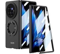 ZORSOME Slim Fit Case for Vivo X Fold 3 Pro, Built-in Screen Protector, Ultra Thin PC Magnetic Kickstand Shockproof Protective Cover for Vivo X Fold 3 Pro [Lens Protector],Black