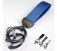 ZORTAXKFV Car Keyring for Jeep Cherokee/Liberty KK 2008 2009 2010 2011 2012 360 Degree Rotatable Key Rings Keyring with Anti-Lost D-Ring Car Accessories, B/blue