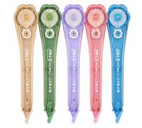 ZORTVUL Pack of 5 Correction Rollers Fine Tip 6 m x 5 mm Leak-Proof Resealable for School Office