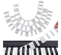 ZORTVUL Piano Sheet Music Topper for Beginners 88 Keys Silicone Removable No Sticking Piano Keyboard Music Labels Piano Accessories