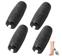 ZORTVUL Scholl Callus Remover Replacement Rollers, Electric Foot Skin Remover Attachment, Removes Calluses & Cracks, Black (Pack of 4)