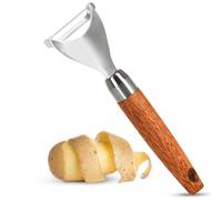 ZORU Potato Peeler Vegetable Peeler, Premium Wood, Stainless Steel Speed Peeler Potatoes Good Grip Peeler Y Shaped Multifunctional Peeler for Kitchen