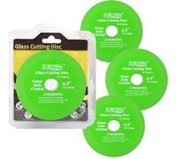 ZORUNNA Glass Cutting Disc for 4-1/2" Angle Grinder, 3 Pack Glass Cutter Blade, Green Diamond Cutting Blade Disc 7/8" (Model 115/125) for Grinding Glass, Jade, Crystal, Wine Bottles, Tile.