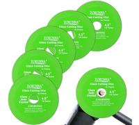 ZORUNNA Glass Cutting Disc for 4-1/2" Angle Grinder, 5 Pack Glass Ceramic Diamond Cutting Blade Disc 7/8" (Model 115/125) for Grinding Jade, Crystal, Wine Bottles, Tile.
