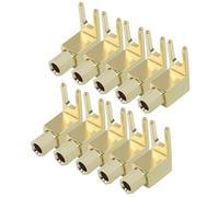 Zorveiio 10 Pack Hi-Fi Banana Plug to Spade Adapter Plated Brass Connector with Dual-Angle Screw for Vintage Speaker/Audio Cables (Wy-yp01)