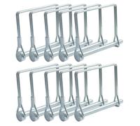 Zorveiio 10Pcs 1/4 Inch Square Shaft Locking Pins, 2.76" Long Safety Coupler Pins with Wire Lock for Trailers, Tractors, Wagons & Lawn Hitches