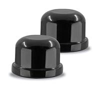 Zorveiio 2pcs 1/4-27 Lamp Finials Lamp Finial Cap, Lamp Topper Knob Lamp Shade Screw Cap Lamp Accessories Finial for Lamp Shade Harp (1/2 Inch Tall, Black)