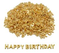 Zorveiio 300Pcs Large Alphabet Beads, 9x12mm Plastic Letter Charms A-Z for Jewelry Making, Bracelets, Necklaces & Keychains (Golden)