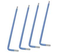 Zorveiio 3mm Ball End Allen Wrench Set,25° Angle Metric Allen Wrenches Set,Blue Hex Allen Wrench Pack of 4,Ball End L Key Wrench for Bicycle,Furniture,Equipment