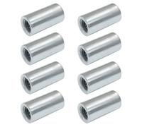 Zorveiio 5 Pcs M12 Coupling Nut, Stainless Steel Round Sleeve Stud Nut Threaded Hardware, Connecting Rod Nuts for Bracket, Camera Pan, Lamp Bracket， 35mm Height