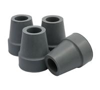 Zorveiio 7/8 Inch Rubber Crutch Tips, Replacement Cane Tips Upgrade Accessories Heavy Rubber Medical Drive Cane Tips（4 Pack, Gray)