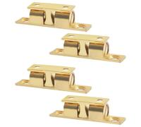 Zorveiio Double Roller Catch Cabinet Latches, 47mm Solid Brass Adjustable Ball Tension Latch with Screws for Cabinet Closet Furniture Door(4 Pack)