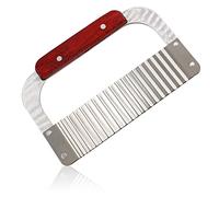 Zorveiio Stainless Steel Potato Cutter Wavy Chopper Knife, Potato Crinkle Cutter Crinkle Cutting Knife Wavy Chopper Cutter Wavy Cutter for Veggies Fruit Vegetable Carrot Onion Potato