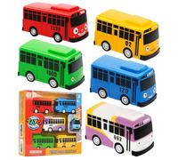 ZORVEXLYNX 5PCS Bus, The Little Bus, School Buses with Box, Die-Cast Pull-Back Vehicles, 1:64 Scale Model Car, City Buses Gifts (multicolored 5pcs)