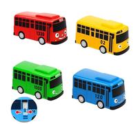 ZORVEXLYNX 5PCS Toy Bus, The Little Bus, Toy School Buses with Box, Die-Cast Pull-Back Vehicles, 1:64 Scale Model Car, City Buses Kids Gifts (multicolored 4pcs)