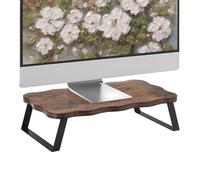ZORVIDSON Monitor Stand Riser, Wooden Computer Stand for Desk, Multi-Purpose Desktop Storage Laptop Riser Desk Shelf for Computer, Laptop, PC, Printer, 15.75 x 9.45 x 3.94 Inch Length (Brown, 1 Pack)