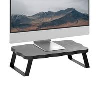 ZORVIDSON Monitor Stand Riser, Wooden Computer Stand for Desk, Multi-Purpose Desktop Storage Laptop Riser Desk Shelf for Computer, Laptop, PC, Printer, 15.75 x 9.45 x 3.94 Inch Length (Black/2 Pack)