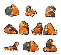 Zorvix 10Pcs Punch Monkey Shoe Charms Set, Funny Animal Shoe Charms, Cute Cartoon Punch Monkey Animal Shoe Decoration Accessories for Kids, Girls, Teen, Boys, Woman, Man Gifts, Party Favor