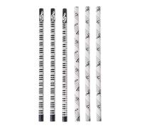 ZORVUJI Pack of 6 Music Pencils HB Pencil with Piano and Notes Design Treble Clef Gift for Musicians Students