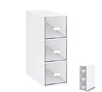 ZORVYN Tea and Herbal Tea Holder with 3 Drawers for Sachets The Kitchen Organizer or White Tea Box Coffee Pod Holder